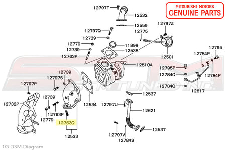 MD089315 Mitsubishi O2 Housing to Downpipe Stud - 1G/2G DSM
