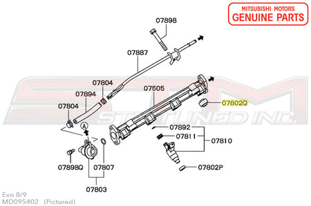 MD095402 Mitsubishi Fuel Rail Spacer - Evo/DSM/3S