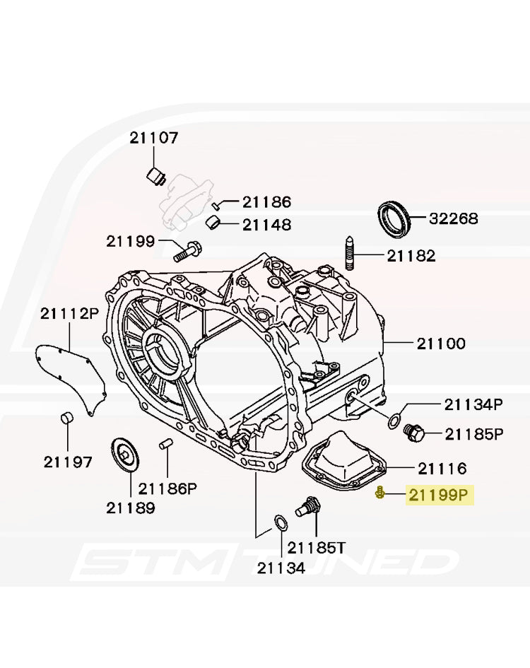 Mitsubishi OEM Transmission Case Cover Bolt for Evo 7/8/9 (MD097012)
