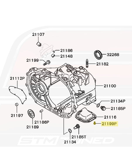 Mitsubishi OEM Transmission Case Cover Bolt for Evo 7/8/9 (MD097012)