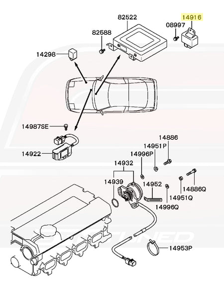 Mitsubishi OEM MPI Engine Relay for 1G DSM (MD119202)