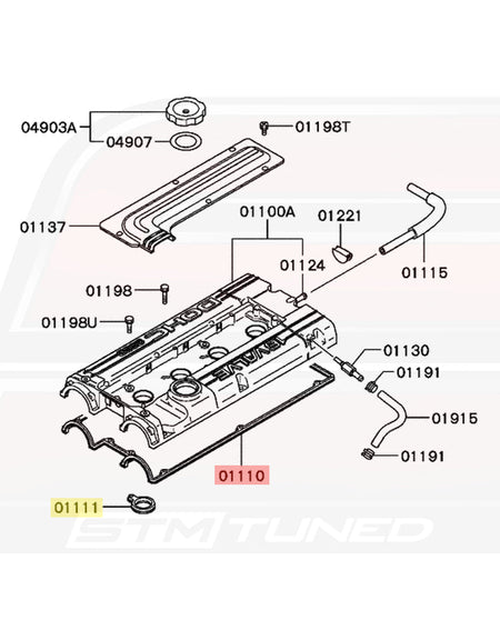 Mitsubishi OEM Valve Cover Gaskets for DSM Evo 1-3 (MD125939 MD125940)