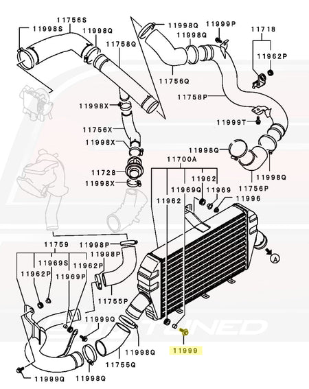 Evo 8/9 Intercooler Diagram