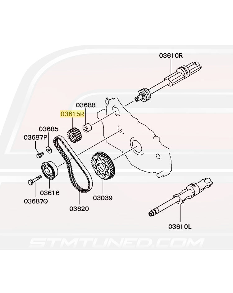 Evo CT9A Balance Shaft Sprocket Diagram