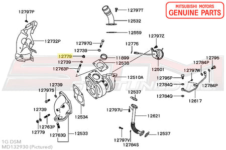 MD132930 Mitsubishi Manifold to Turbo Nut