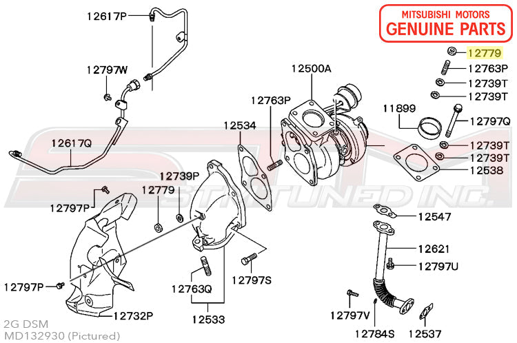 MD132930 Mitsubishi Manifold to Turbo Nut