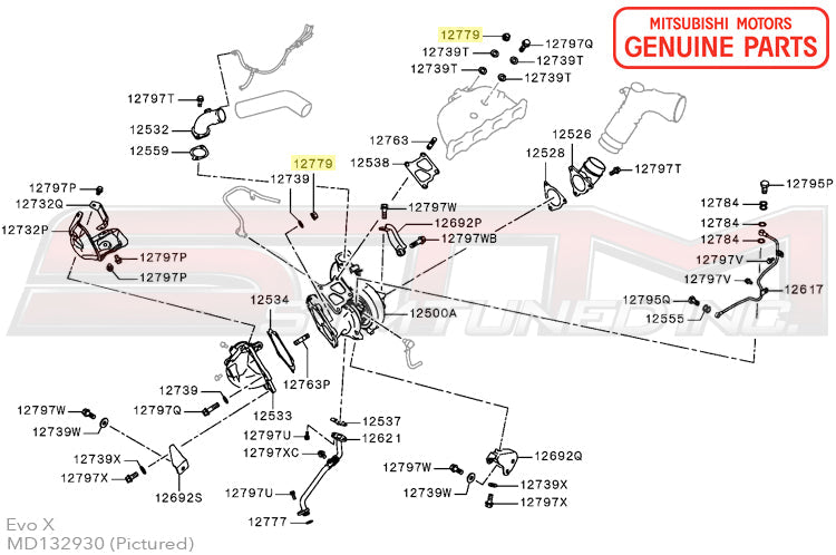 MD132930 Mitsubishi Manifold to Turbo Nut