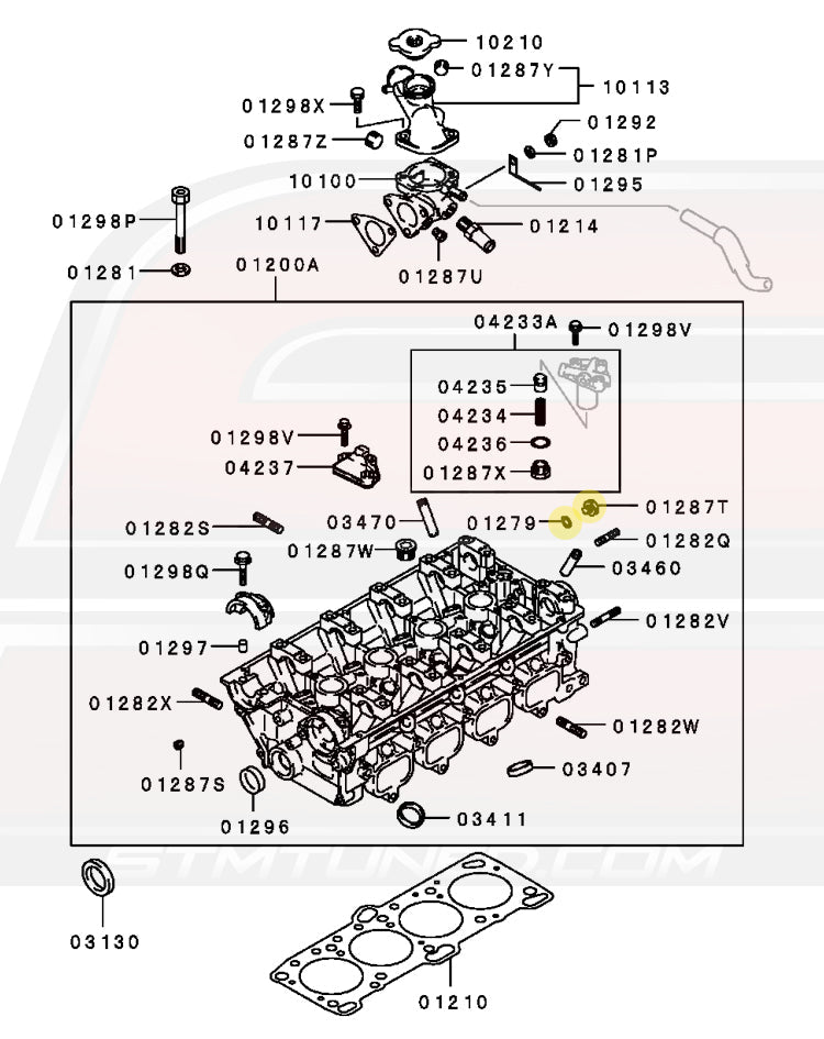 Mitsubishi OEM Cylinder Head Oil Feed Plug for 4G63 (MD137353)