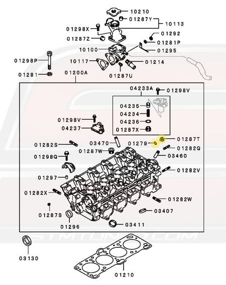 Mitsubishi OEM Cylinder Head Oil Feed Plug for 4G63 (MD137353)