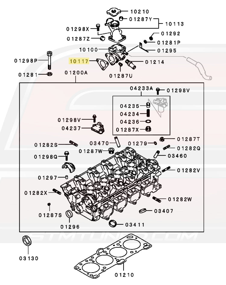 1G DSM Eclipse Cylinder Head Diagram