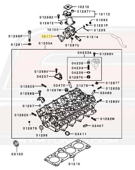 1G DSM Eclipse Cylinder Head Diagram