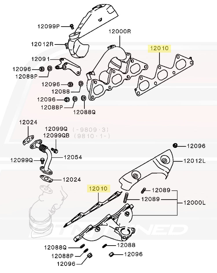 Mitsubishi OEM Exhaust Manifold Gasket for 3000GT/Stealth (MD168115)