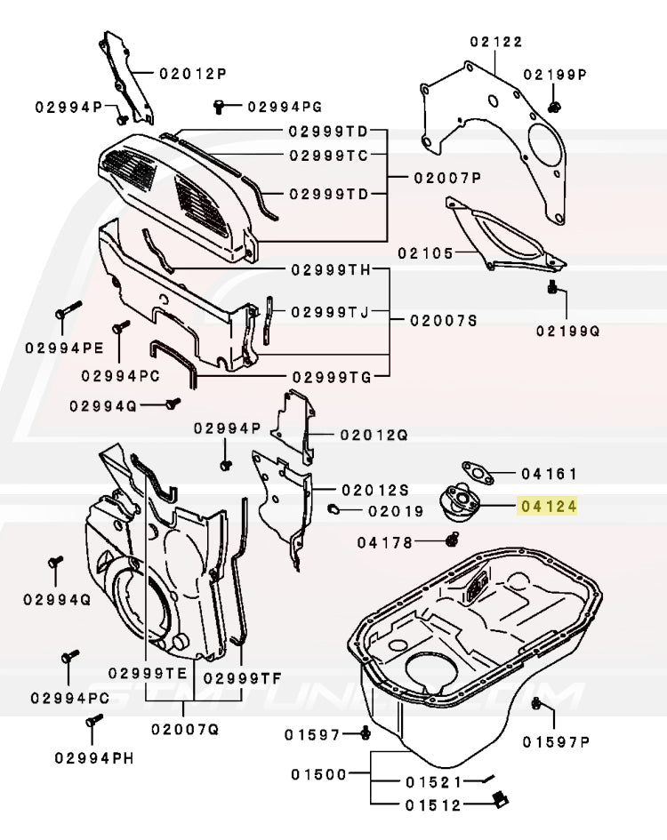 Mitsubishi OEM Engine Oil Pan Strainer for 2G DSM (MD181210)