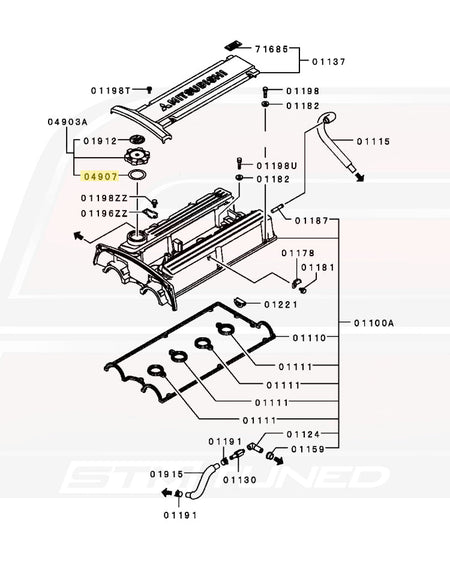 MD311638 Evo 8 Valve Cover