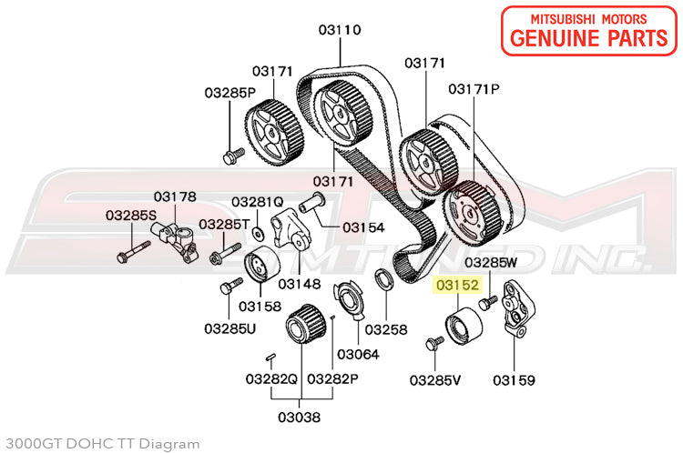 MD319022 Mitsubishi Idler Pulley - 3000GT/Stealth