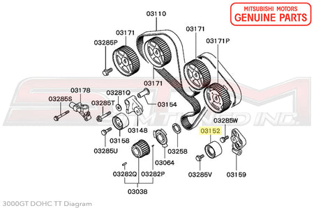 MD319022 Mitsubishi Idler Pulley - 3000GT/Stealth