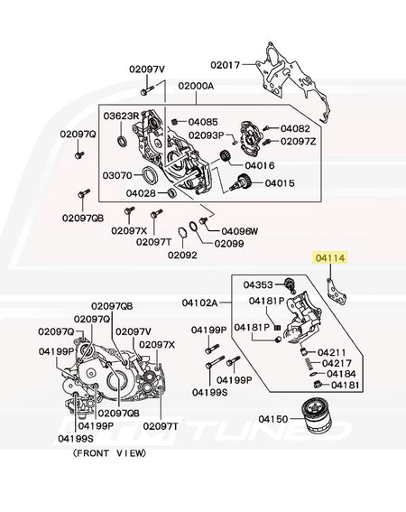 Mitsubishi OEM Oil Filter Housing Gasket for Evo 4-9 (MD322522)