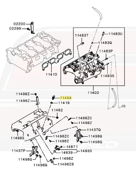 Mitsubishi OEM Intake Air Temp Sensor Diagram for Evo X (MD326170)