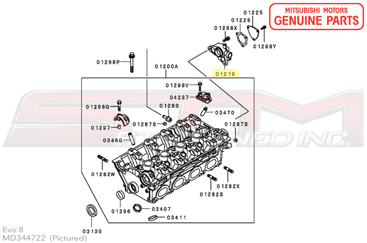 MD344722 Mitsubishi Cam Position Sensor Support (Exhaust) - Evo 4-9