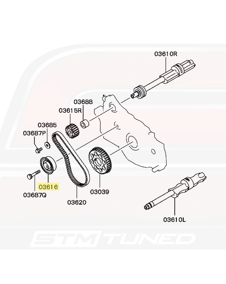 Evo 7/8/9 Balance Shaft Pulley Diagram