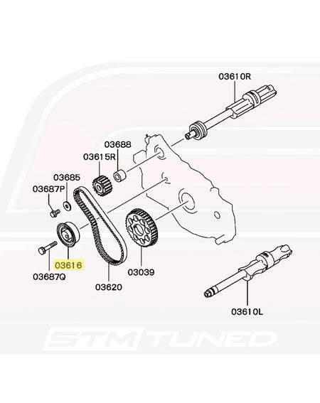 Evo 7/8/9 Balance Shaft Pulley Diagram