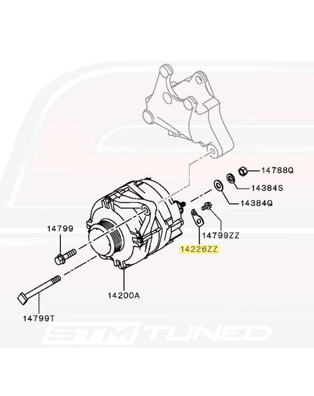 Mitsubishi OEM Alternator Bracket for Evo X (MD355625)
