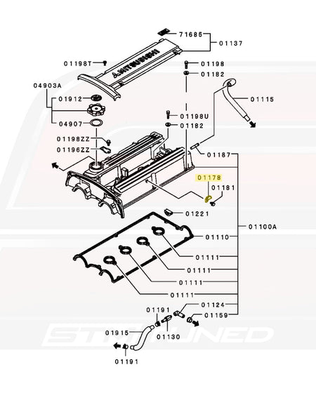 Mitsubishi OEM Throttle Cable Clip for Evo 8/9 (MD359033)