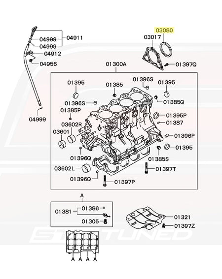 MD359158 Evo 8 Engine block Diagram