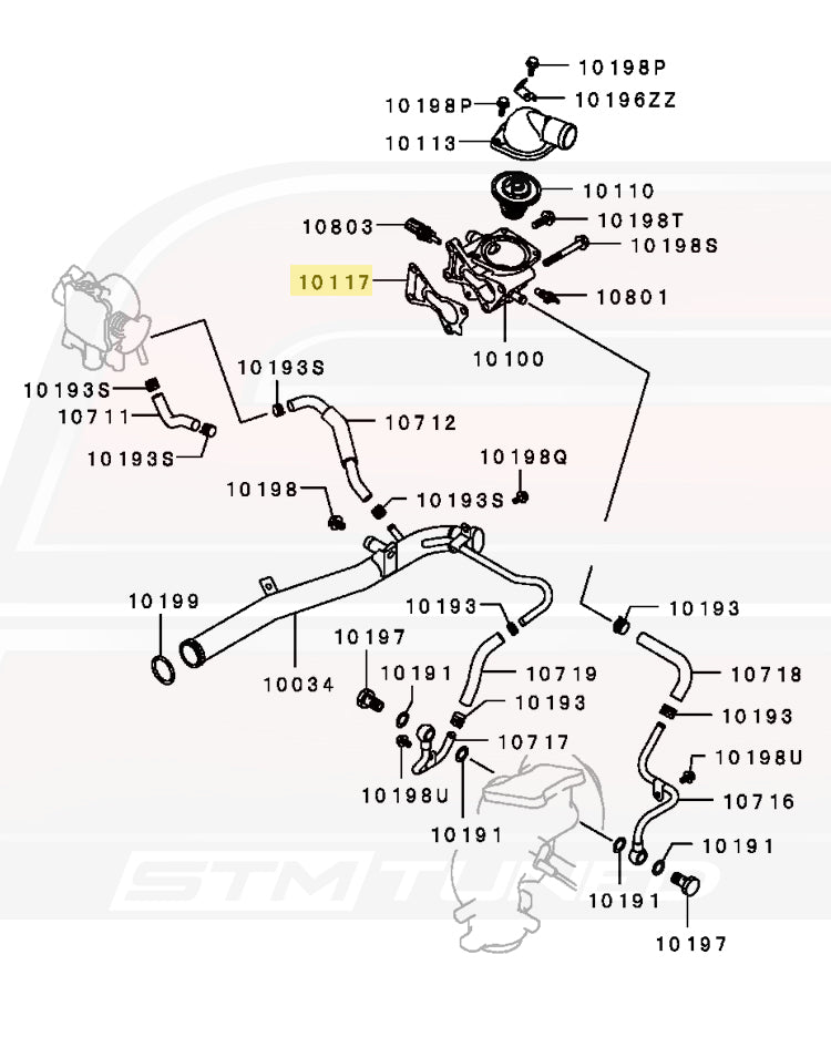 Evo 8 Thermostat Housing Diagram