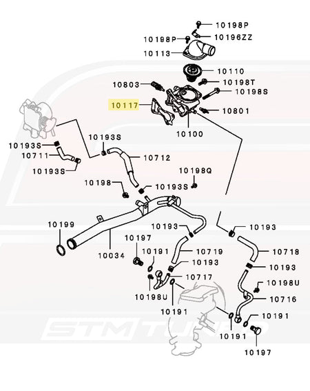 Evo 8 Thermostat Housing Diagram