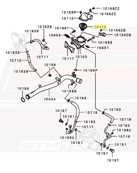 Mitsubishi OEM Thermostat for Evo 9 (MD363571)