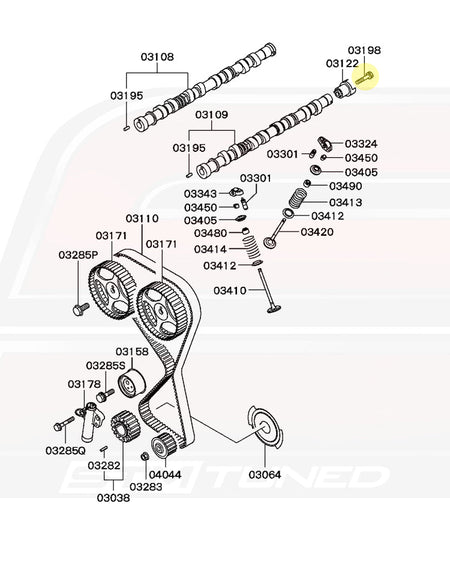 Mitsubishi OEM Cam Sensor Sensing Cylinder Bolt for Evo 7/8/9 (MD368730)