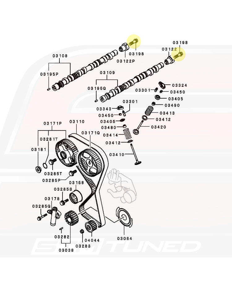 Mitsubishi OEM Cam Sensor Sensing Cylinder Bolt for Evo 7/8/9 (MD368730)
