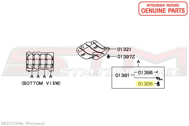 MD372046 Mitsubishi Oil Jet Check Valve - Evo 7/8/9/X