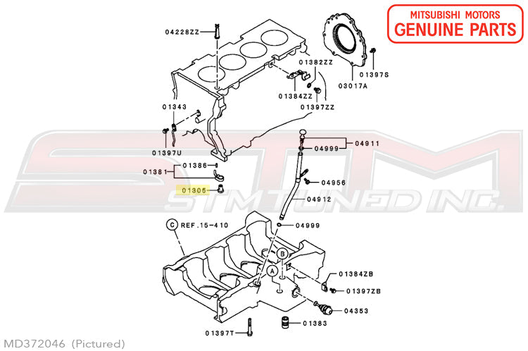 MD372046 Mitsubishi Oil Jet Check Valve - Evo 7/8/9/X