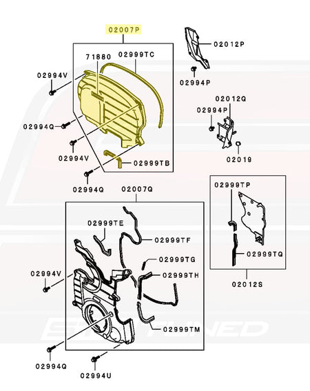 Mitsubishi OEM Cam Gear Timing Cover for Evo 9 (MD373568)