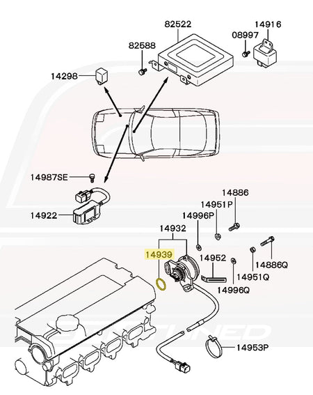 STM OEM Cam Angle Sensor O-Ring for 1G DSM (MD619648)