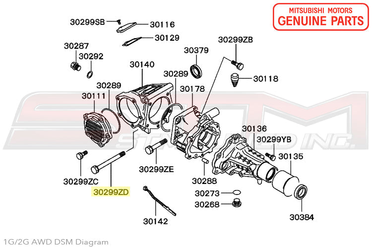 MD718549 Mitsubishi Transfer Case Bolt - 1G/2G DSM