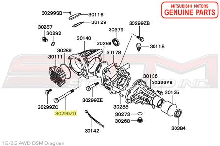 MD718549 Mitsubishi Transfer Case Bolt - 1G/2G DSM