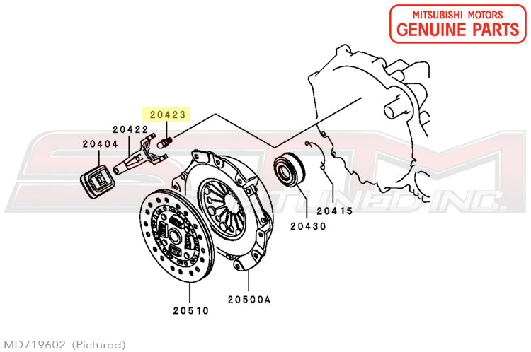 MD719602 Mitsubishi Fulcrum Pivot Ball - 1G/2G DSM