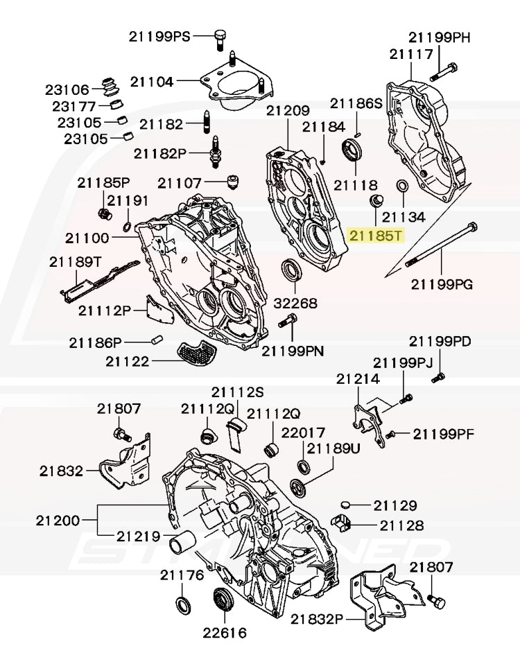 MD728088 1G/2G DSM Transmission Drain Plug Diagram