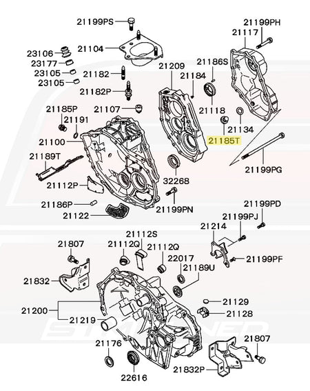 MD728088 1G/2G DSM Transmission Drain Plug Diagram