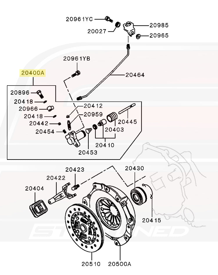 MD733623 OEM 1G DSM AWD Slave Cylinder