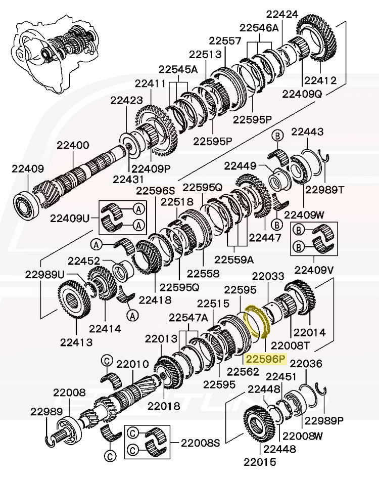Mitsubishi OEM 4th Gear Synchro Ring for Evo 4-9 5-Speed (MD748058)