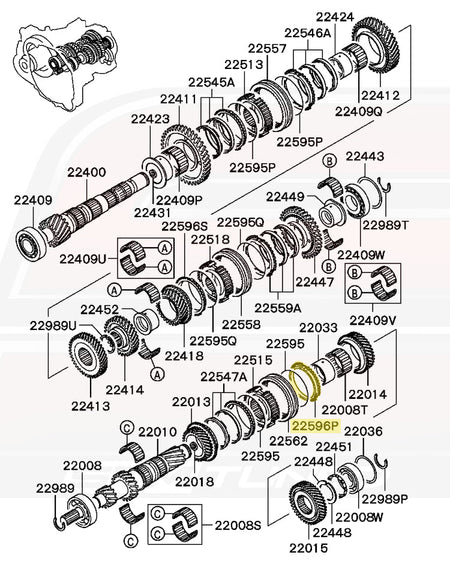 Mitsubishi OEM 4th Gear Synchro Ring for Evo 4-9 5-Speed (MD748058)