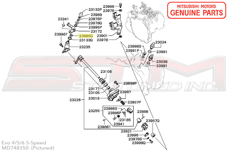 Mitsubishi 5-Speed Gearshift Selector Bushing - Evo 4-9/X