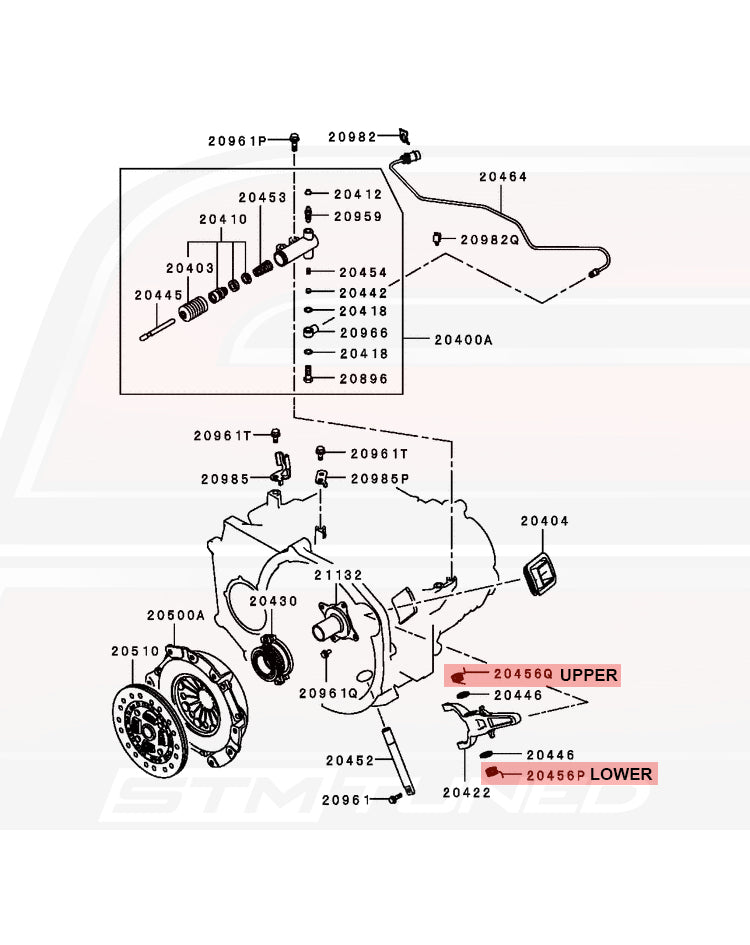 Clutch Release Spring Diagram for Evo X