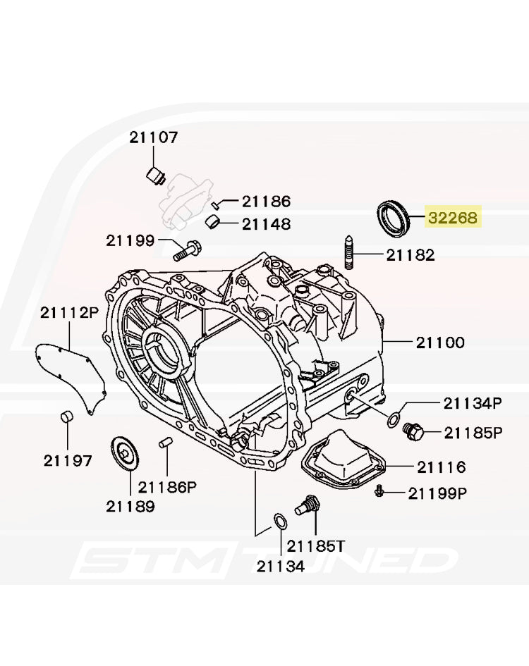 Evo 4-9 Front Left Axle Seal (MD758763)