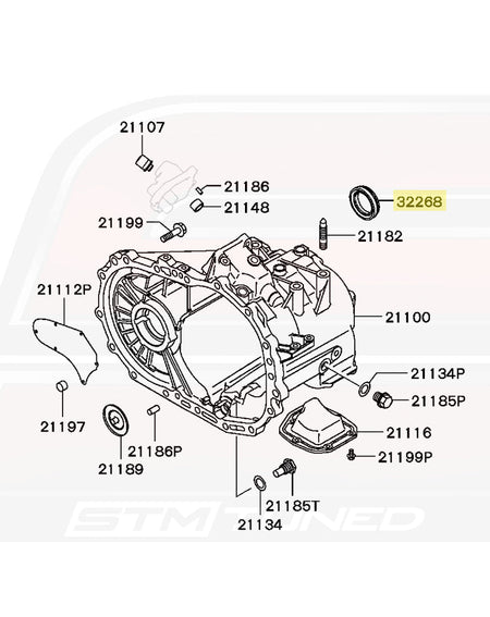 Evo 4-9 Front Left Axle Seal (MD758763)