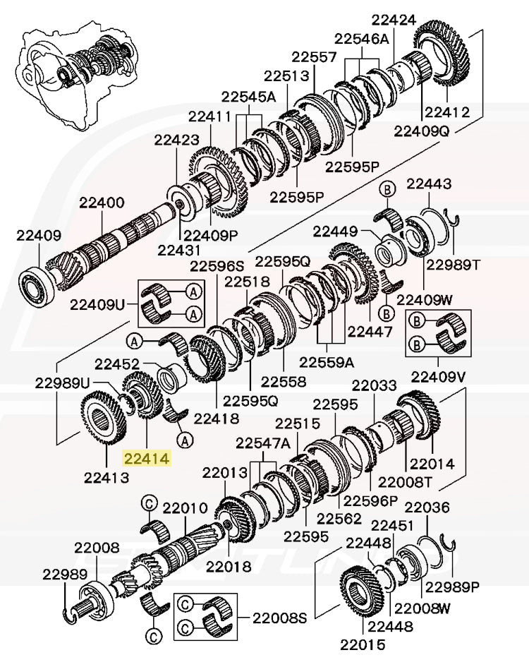 2005 Evo 8 GSR 5-Speed Diagram